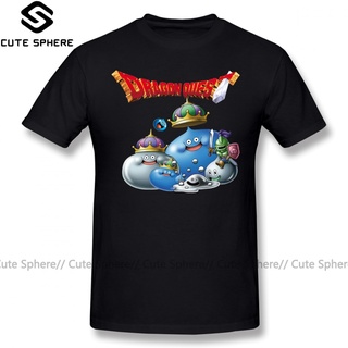 เสื้อยืดโอเวอร์ไซส์Dragon Quest  Dragon Quest Slime  Short Sleeves Over Tee  Casual Print Cute Men 100 Cotton  100% cott