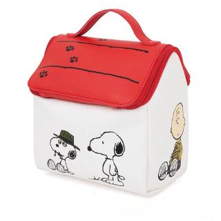 กระเป๋าเครื่องสําอาง จุของได้เยอะ แบบพกพา ลายการ์ตูน Snoopy สำหรับใช้ในการเดินทาง