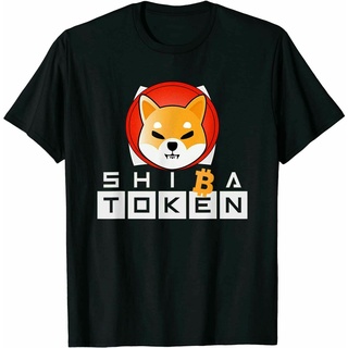 เสื้อยืด ผ้าฝ้าย 100% พิมพ์ลายโลมา Shiba Inu Token Crypto แฟชั่นฤดูร้อน