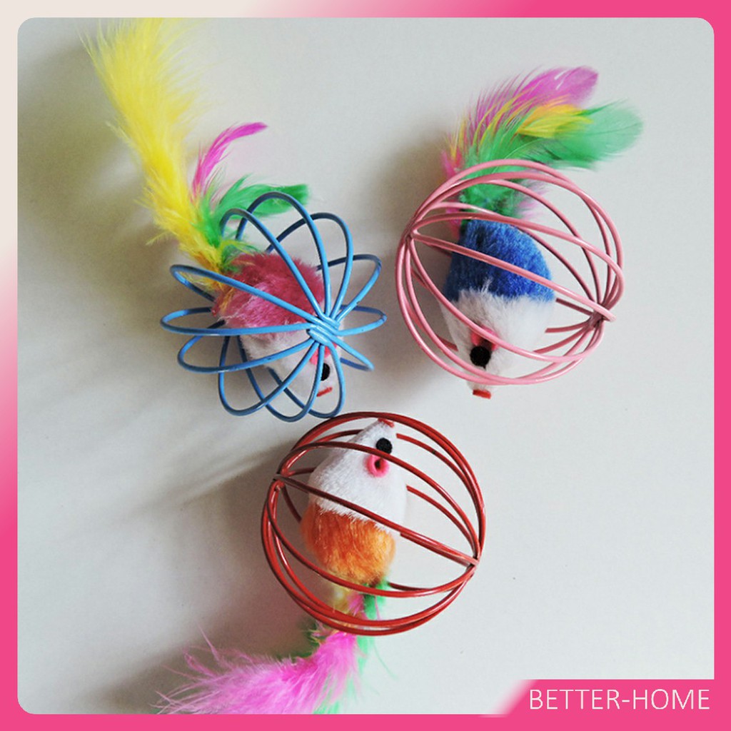 ลูกบอลกรงหนู-ของเล่นน้องแมว-น้องหมา-ของเล่นแมว-สามเหลี่ยม-cat-toy