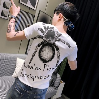ฤดูร้อนTเสื้อยืดผู้ชายแขนสั้นผ้าฝ้ายบุคลิกภาพพิมพ์เสื้อป่าเสื้อผ้าแบรนด์น้ำเสื้อยืด