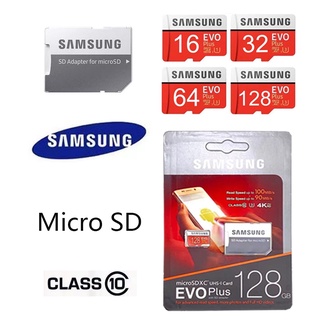 สินค้า Samsung Micro SD Cards ซัมซุง Memory card EVO PLUS 16GB/32GB/64GB/128GB Class10 แถม Adapter