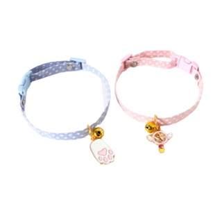 โปรโมชั่น : ปลอกคอแมว ปลอกคอสัตว์เลี้ยง สายลายดาว สีพาสเทล