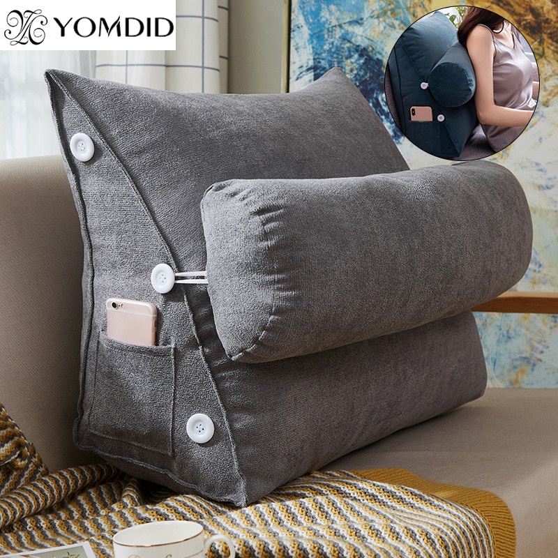 บลูไดมอนด์-bed-triangular-cushion-chair-bedside-lumbar-chair-backrest-lounger-lazy-office-chair-living-room-reading-pil