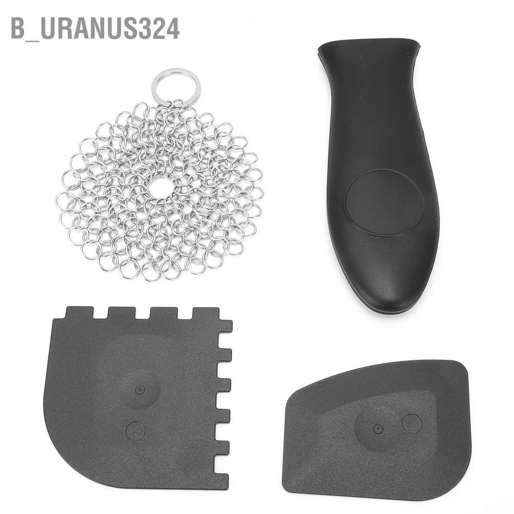 b-uranus324-stainless-steel-cast-iron-cleaner-scrubber-toothed-scraper-pot-handle-cover-kitchen-cleaning-kit