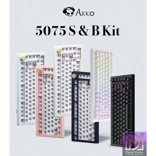 ของแท้ Akko 5075b plus/5075S RGB ชุดคีย์บอร์ดเมคคานิคอล แบบมีสาย 75 คีย์ type-C ปะเก็น คีย์บอร์ด Barebone hotswap