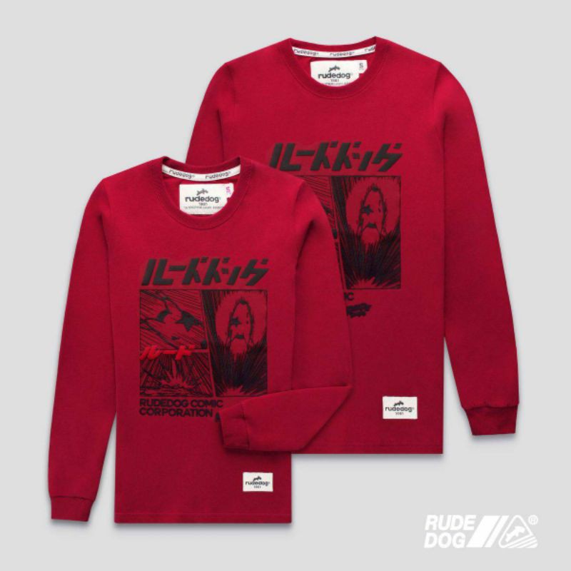 rudedog-เสื้อยืดแขนยาว-รุ่น-comic-สีแดง-ราคาต่อตัว
