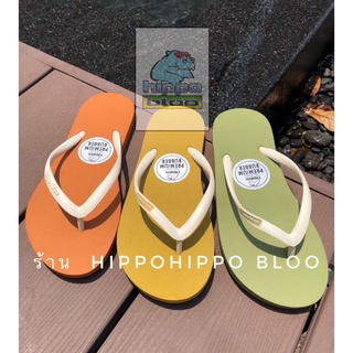 ภาพขนาดย่อของภาพหน้าปกสินค้า์New Collection สายเล็ก ส้ม เขียว เหลือง หูขาว รองเท้าแตะฮิปโป Hippo Bloo No. 36-37-38-39-40 จากร้าน hippohippo_shoe บน Shopee