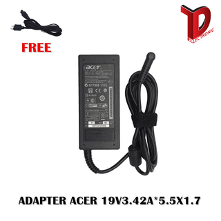 สินค้า ADAPTER ACER 19V3.42A*5.5X1.7 / สายชาร์จโน๊ตบุ๊ค เอเซอร์ + แถมสายไฟ