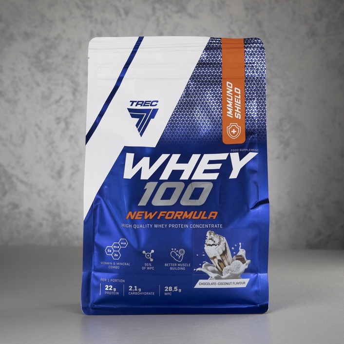 trec-nutrition-whey100-strawberry-700g-เวย์โปรตีน-เวย์โปรตีนเพิ่มกล้ามเนื้อ-ของแท้