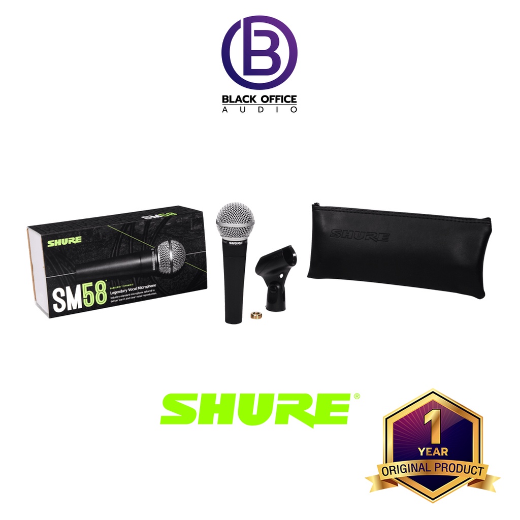 shure-sm58-ไมค์ร้องเพลง-ร้องคาราโอเกะ-ไมค์ไดนามิค-blackofficeaudio