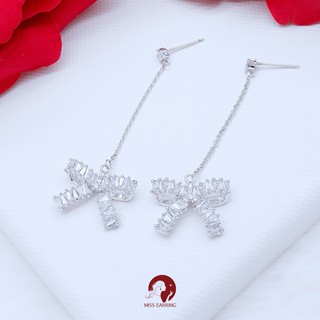 Miss Earring ต่างหูเพชรสายโซ่ ทรงห้อย Lux Ribbon Earrings