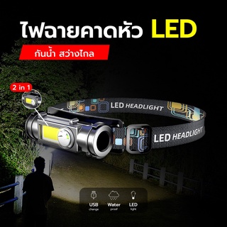 E0443 ไฟฉาย Led สําหรับวิ่ง, ขี่จักรยาน, วิ่ง, ตกปลา, ตั้งแคมป์, เดินป่า] [Usb น้ําหนักเบา]