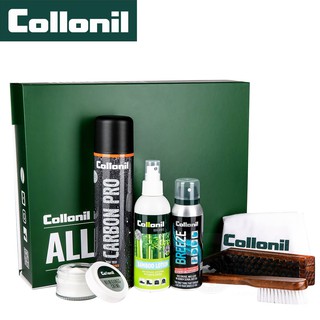 COLLONIL ALLROUND SET ครอบคลุมทุกการปกป้อง ทำความสะอาด และบำรุง ใช้ได้กับหนังและผ้า  มาในกล่องคอลเลคชั่นพิเศษ