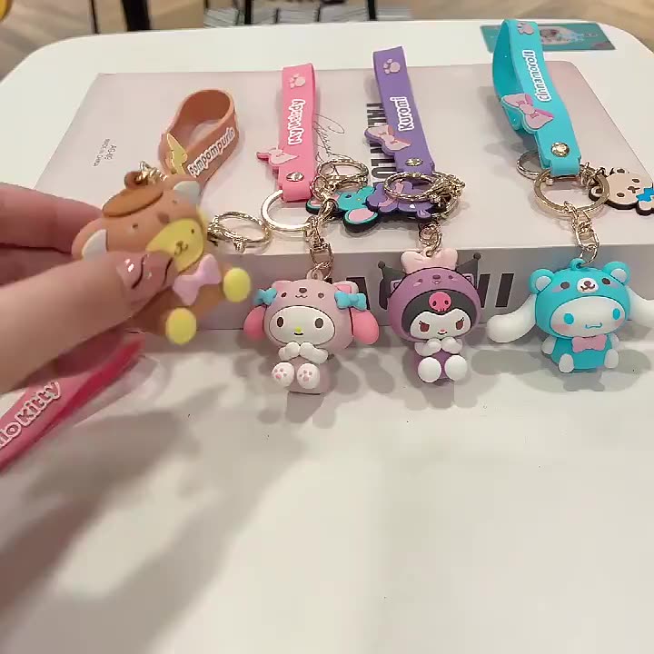 พวงกุญแจ-จี้ตุ๊กตาการ์ตูน-hello-kitty-cinnamon-dog-sanrio-kuromi-melody-น่ารัก-เหมาะกับของขวัญวันหยุด-สําหรับตกแต่งรถยนต์-กระเป๋าเป้สะพายหลัง