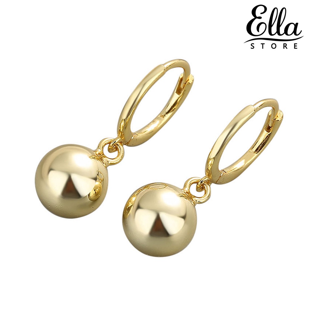 ellastore123-ต่างหูห่วงสั้น-น้ําหนักเบา-สีพื้น-ของขวัญวันเกิด-สําหรับผู้หญิง-1-คู่
