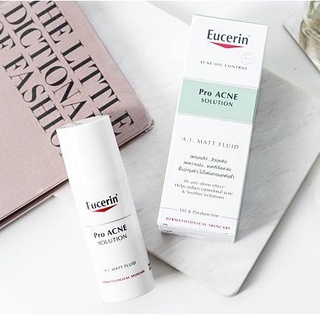 Eucerin Pro Acne Solution A.I. Matt Fluid 50 ml ยูเซอรีนบำรุงผิวหน้าช่วยลดรอยดำรอยแดงจากสิวลดสิวอุดันได้ลึกถึงชั้นผิว