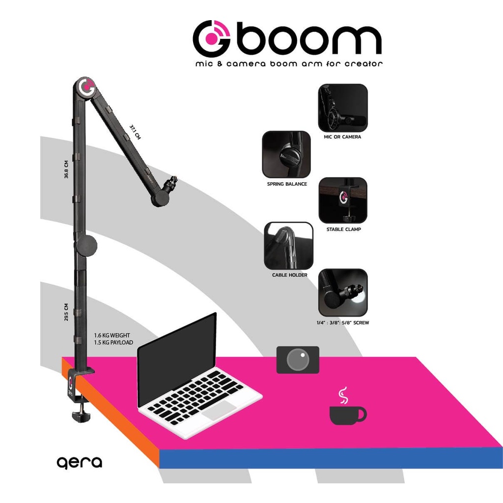 ภาพสินค้าGERA ARM MICROPHONE BOOM จากร้าน gadgetplay บน Shopee ภาพที่ 6