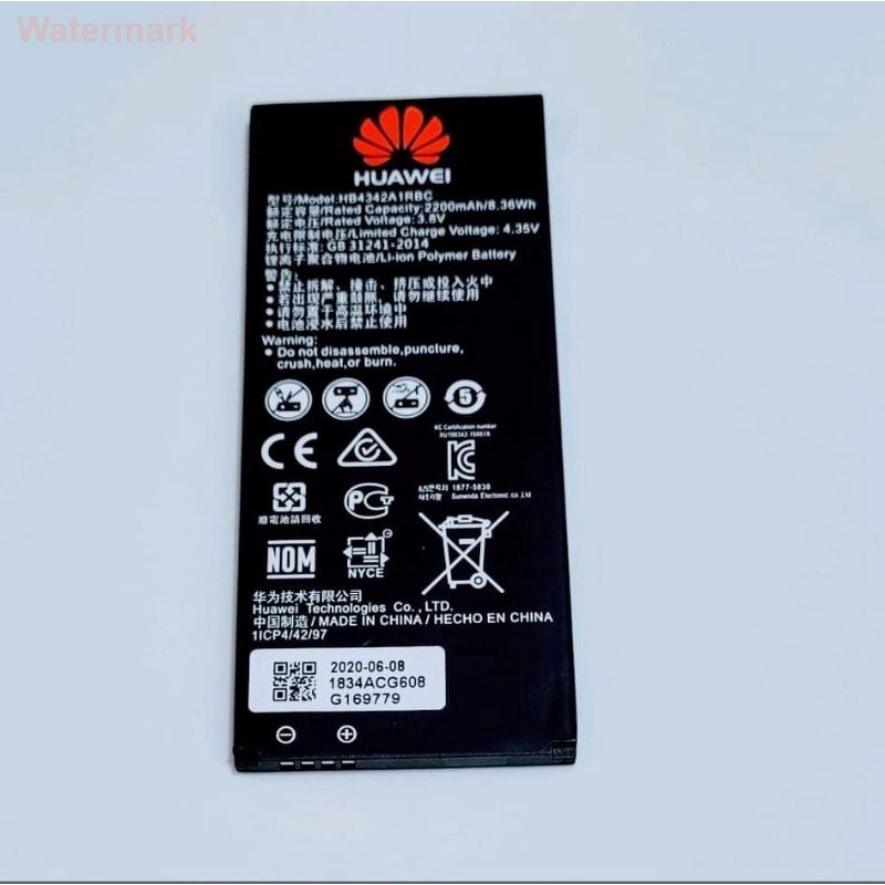 แบตแท้-huawel-y6-y5-y52-y5ii-model-hb4342a1rbc