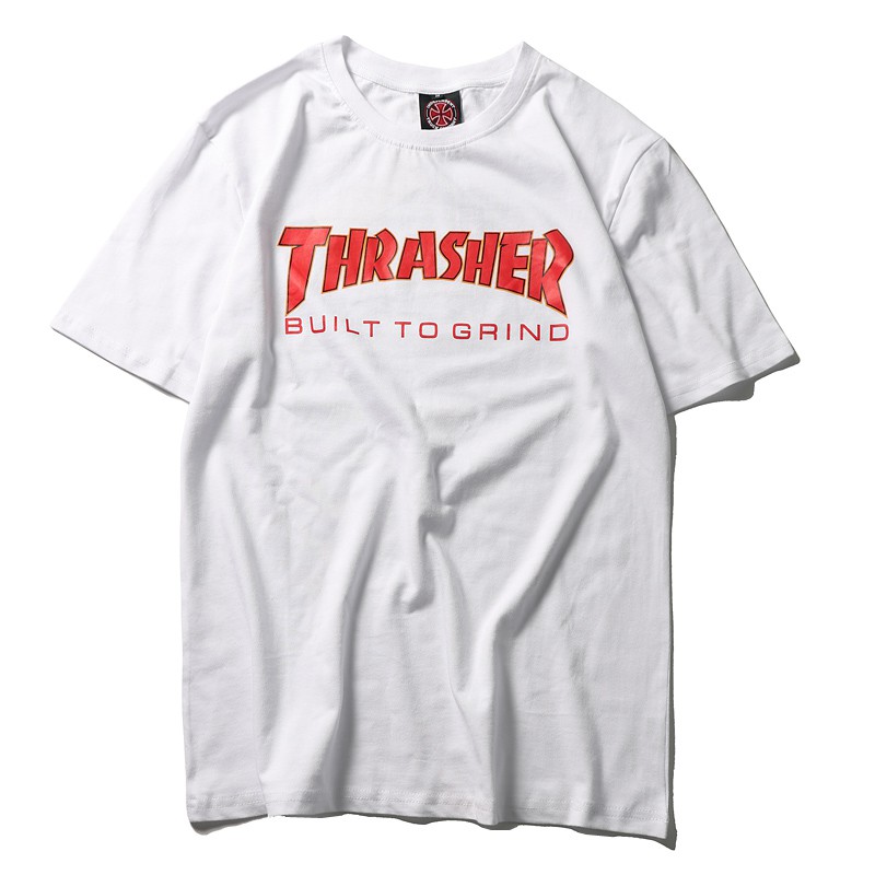 เสื้อยืดระบายอากาศฤดูร้อนพร้อมสต็อกผลิตภัณฑ์ใหม่-thrasher-x-อิสระแขนสั้นคู่-streetwear-แฟชั่นเสื้อยืดฤดูร้อนเสื้อยืด-m