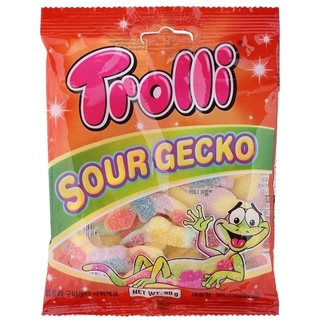 ภาพหน้าปกสินค้าโทรลลี่ ซาว เกคโค่ เยลลี่รสเปรี้ยว รูปน้องตุ๊กแก Trolli Sour Gecko 90g. ที่เกี่ยวข้อง