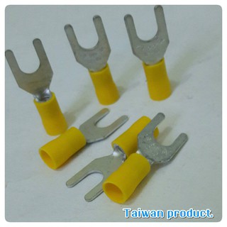 หางปลาแฉกหุ้ม เบอร์ 1- เบอร์ 5 สีแดง/น้ำเงิน/ดำ/เหลือง ตามรุ่น / Y Type Insulated Spade Terminals