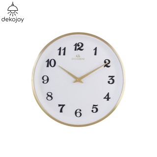 DOGENI นาฬิกาแขวน รุ่น WNM012GD นาฬิกาแขวนผนัง นาฬิกาติดผนัง อลูมิเนียม ดีไซน์เรียบหรู ขนาด : Ø30 x หนา 4.2ซม. Dekojoy