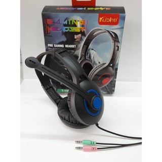 HEADSET หูฟังต่อคอม  T-156 Kubite มี 2 แจ็ค เป็นไมคืและหูฟัง สายยาว 1.5 เมตร สามารถต่อคอมได้ทุกรุ่น เสียงดี แข็งแรงทนทาน