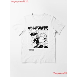 คอลูกเรือเสื้อยืดคอกลมNew Jujutsu Kaisen Anime Yuji Itadori Essential T-Shirt เสื้อยืดพิมพ์ลายการ์ตูนมังงะ ดผ้าเด้ง คอกล
