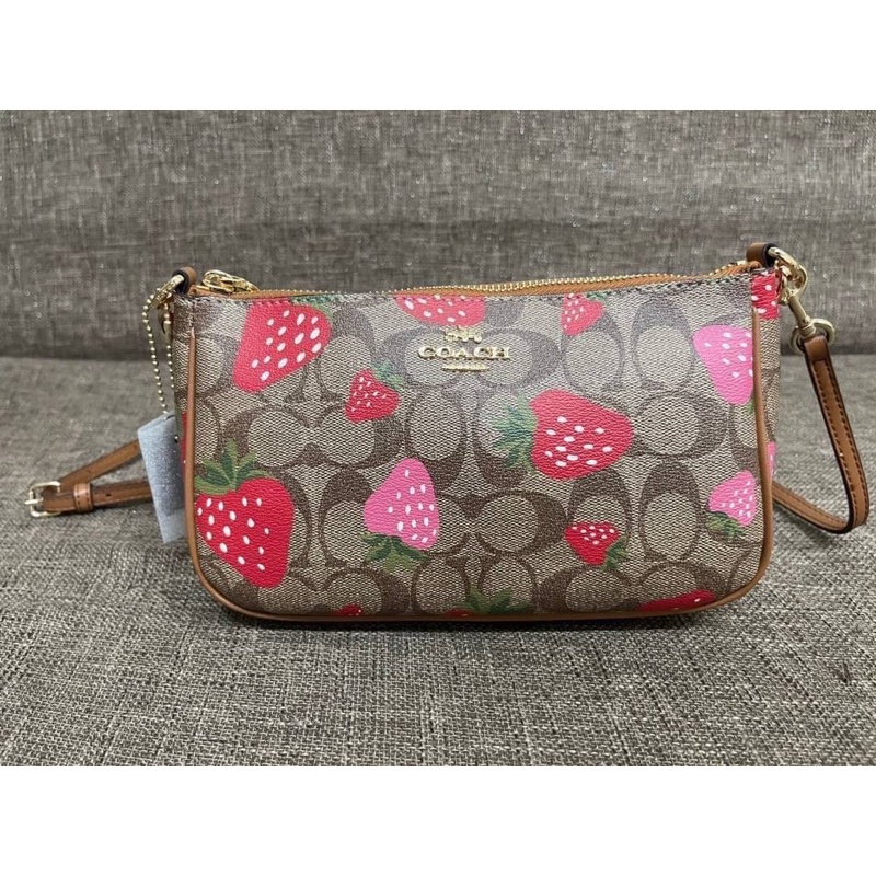 Coach Messico Top Handle Pouch In Signature Coated Canvas Shopee Thailand