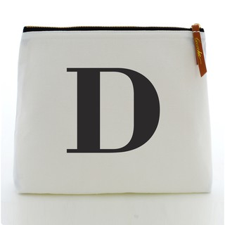 กระเป๋า ALPHABET MAKEUP BAGS LARGE WHITE “D”