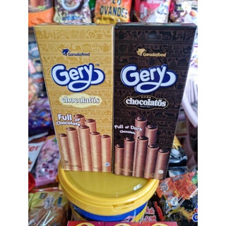 🚩Gery Dark Chocolatos Wafer Roll🍫 เวเฟอร์แท่งสอดไส้ช็อคโกแลตเยิ้มๆ