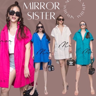 Code : 01113.5 เดรสเชิ้ต เดรสเชิ้ตแขนสั้น งานป้าย mirrorsister