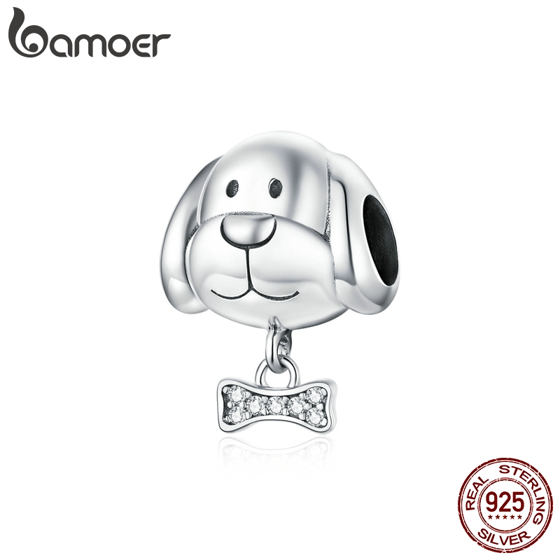 bamoer-จี้ลูกปัดโลหะ-เงินสเตอร์ลิง-925-รูปกระดูกสุนัข-สําหรับทําเครื่องประดับ-สร้อยข้อมือ-bsc244