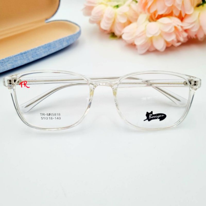 แว่นตา-รุ่น-5818แฟชั่น-เกาหลี-วัสดุ-tr-90-เบา-แข็งแรง-ทนทาน-นำไป-ตัด-เลนส์-สายตา