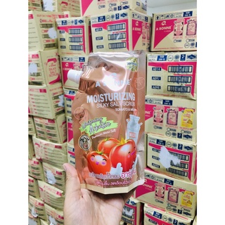 A Bonne moisturizing silky salt scrub Tomato &amp; Milk 350กรัม