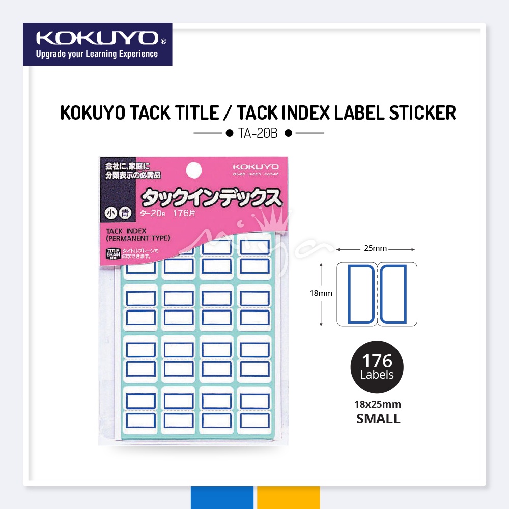 สติ๊กเกอร์ฉลาก Kokuyo Tack Title / Tack Index TA-20/21/22/23 | Shopee ...