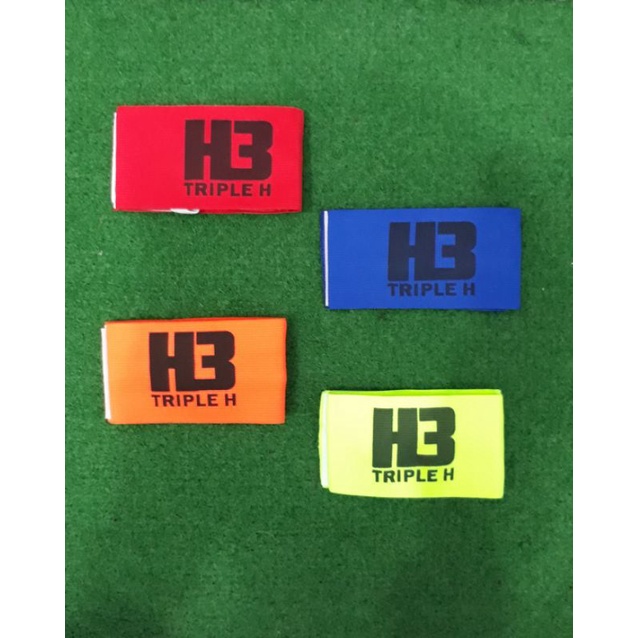 ภาพหน้าปกสินค้าH3(เอชสาม)ปลอกแขนกัปตันทีม ปลอกแขนกัปตันทีมฟุตบอล H3 Captains Armband มี 4 สี ส้ม เขียว น้ำเงิน แดง ขนาด Free Size จากร้าน suweenudtha บน Shopee