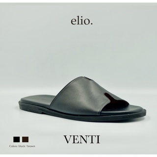 “ELORGL” ลด 65. elio originals - รองเท้าแตะ รุ่น Venti (unisex) สีดำ