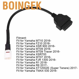 สินค้า Boingek 4 Pin To Obd 2 Fault Codes อุปกรณ์สแกนเนอร์สําหรับรถมอเตอร์ไซค์ Yamaha New สีดํา