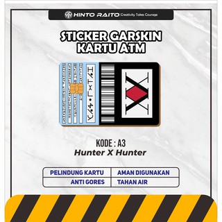 สินค้า สติกเกอร์ติดบัตรเครดิต Atm Debit Emoney Flazz Etoll - Hunter X Hunter