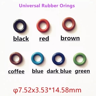 ASNU08C universal rubber orings 7.52*3.53*14.58mm for fuel injector repair kits For Audi (AY-O2012) โอริง หัวฉีด