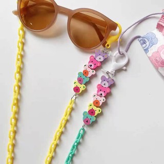 ภาพหน้าปกสินค้าNew creative cartoon candy-colored bear necklace glasses chain ซึ่งคุณอาจชอบราคาและรีวิวของสินค้านี้