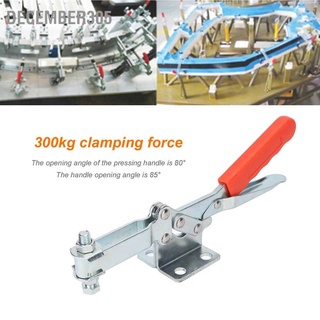 December305 Toggle Clamp Red Plastic Handle 300kg Clamping Force Iron Material Horizontal for Industrial Welding