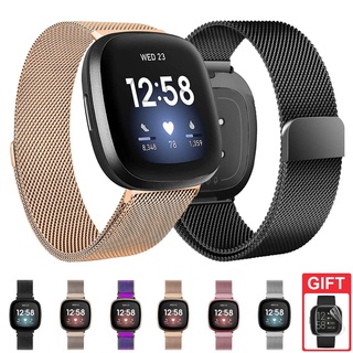 สินค้า สายนาฬิกาข้อมือสแตนเลสสําหรับ Versa 3 / Fitbit Sense