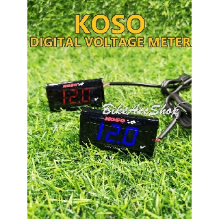 Koso เครื่องวัดแรงดันไฟฟ้าดิจิทัล DC 12V LED