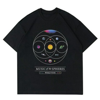 เสื้อยืด พิมพ์ลายวงดนตรี Coldplay MUSIC OF THE SPHERE WORLD TOUR | เสื้อยืด พิมพ์ลาย Coldplay BAND | เสื้อยืด ลายวง Black BAND VINTAGE