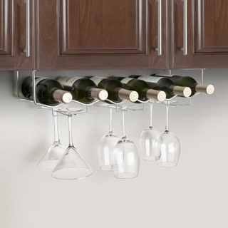 Final Touch Under Cabinet Glass & Wine Rack ราววางขวดไวน์และแขวนแก้ว รุ่น FTR006