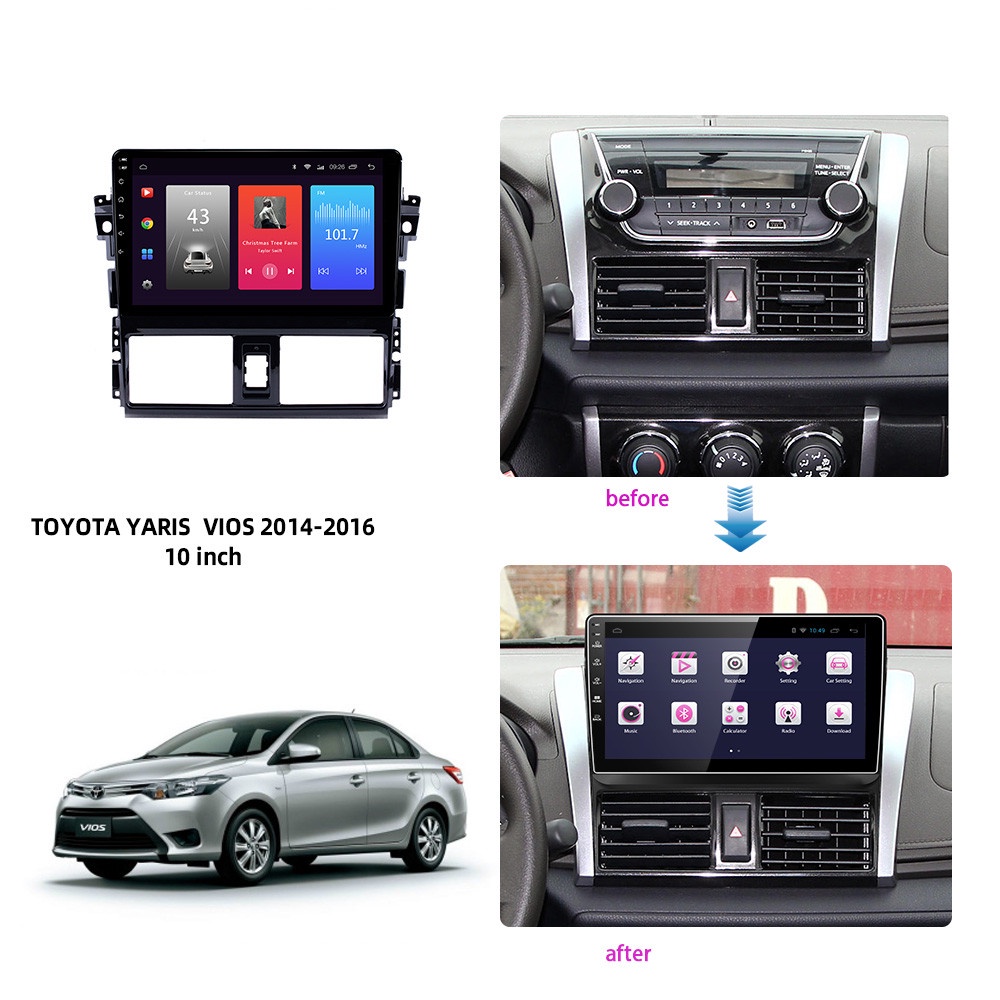 อะแดปเตอร์กรอบรถยนต์-10-1-นิ้ว-สําหรับ-toyota-yaris-vios-vitz-2014-2017-android-radio-audio-dashboard-panel