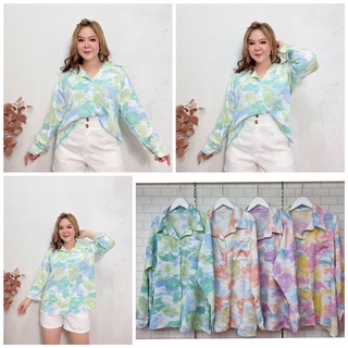 เสื้อเชิ้ต เแขนยาว สายแฟชั่น สาวอวบ อก42-50 ใส่ได้คะ